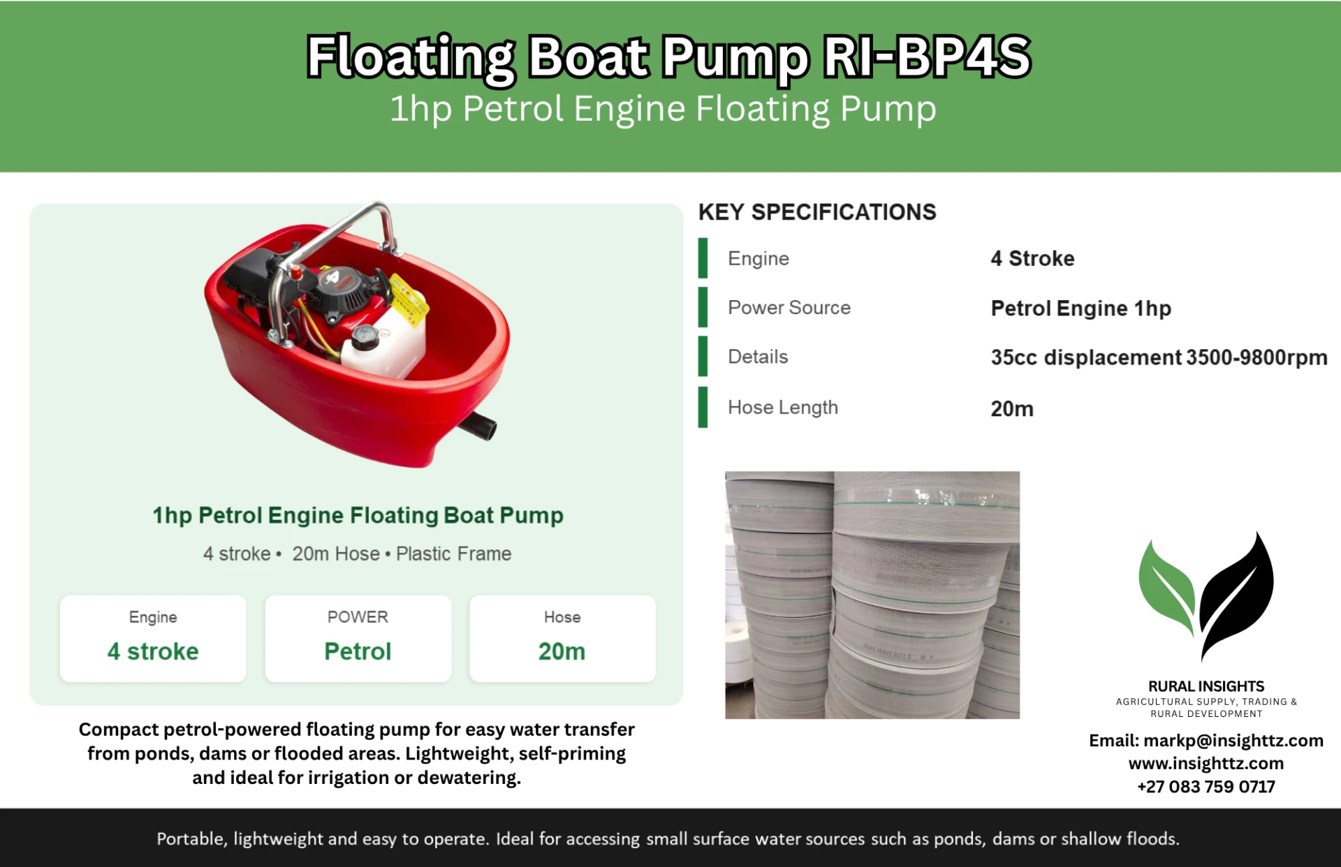 Floating Boat Pump RI-BP4S